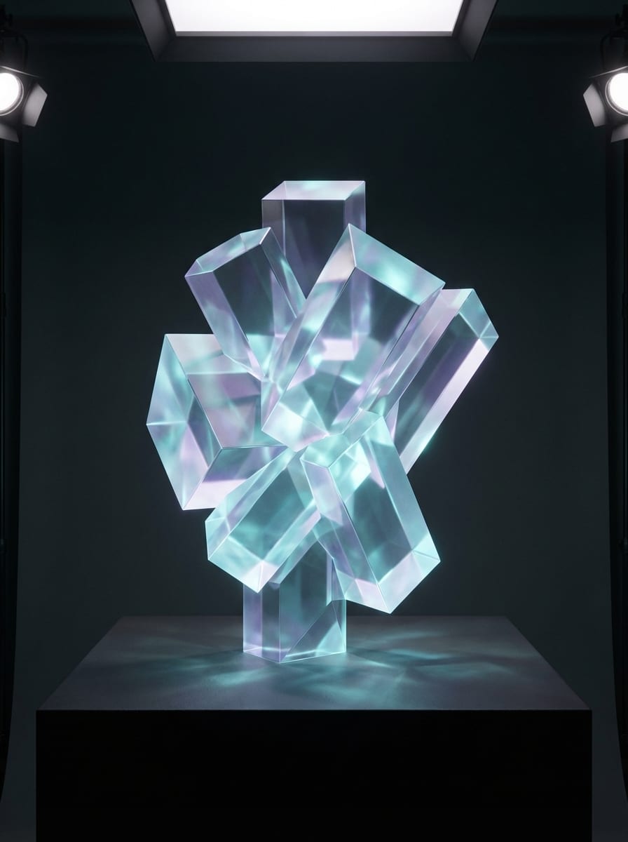 Abstract digital sculpture representing innovation